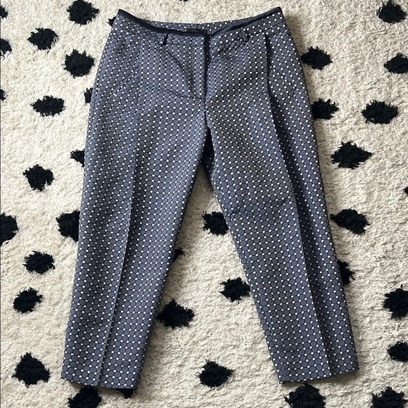 Peserico size 6 (42it) womens blue circle pattern trousers - Picture 1 of 11